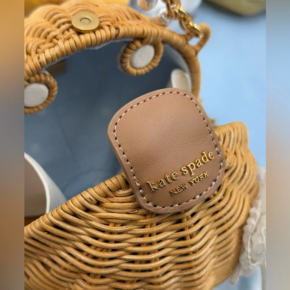 🆕 KATE SPADE NEW YORK 🧿 NWOT Bridal Wicker Bouquet Lantern Crossbody *SAMPLE*